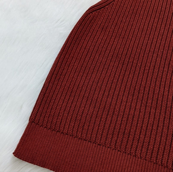Theory Waxson Prosecco Ribbed Knit Sweater Tank | Burnt Paprika | Medium - Picture 6 of 14